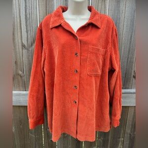 L.L. Bean Women’s Corduroy Button-Up Shirt | XL Petite | 100% Cotton